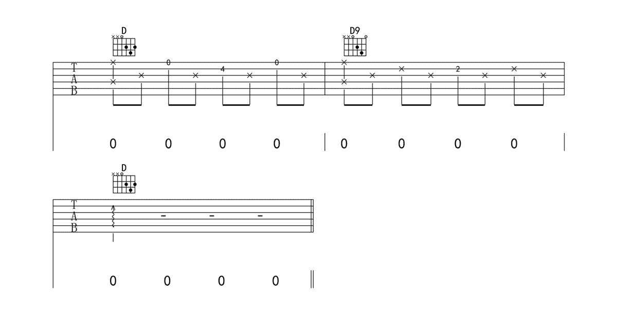 《不在吉他谱》韩安旭_D调六线谱_网络转载制谱