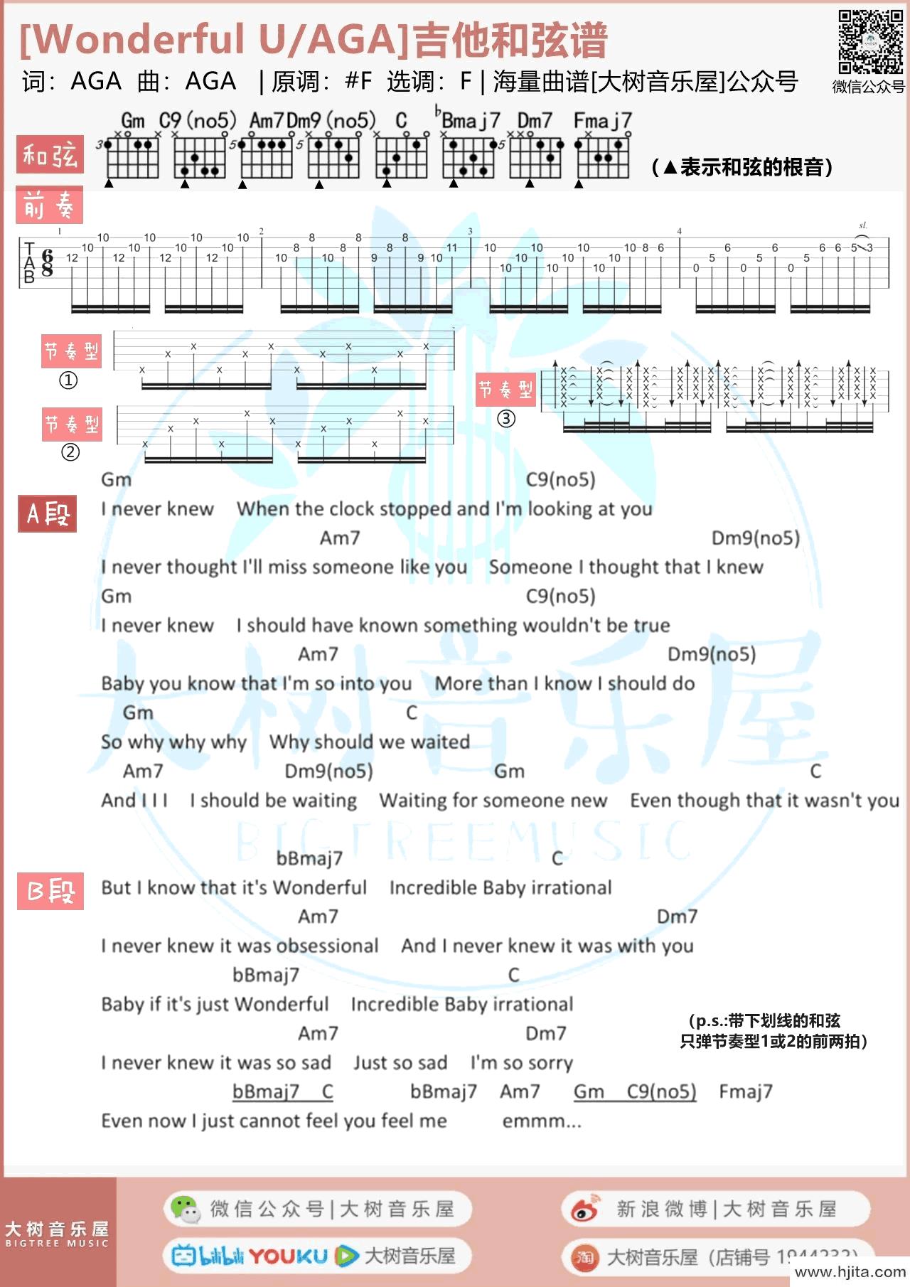 WONDERFUL U吉他谱-弹唱教学-4