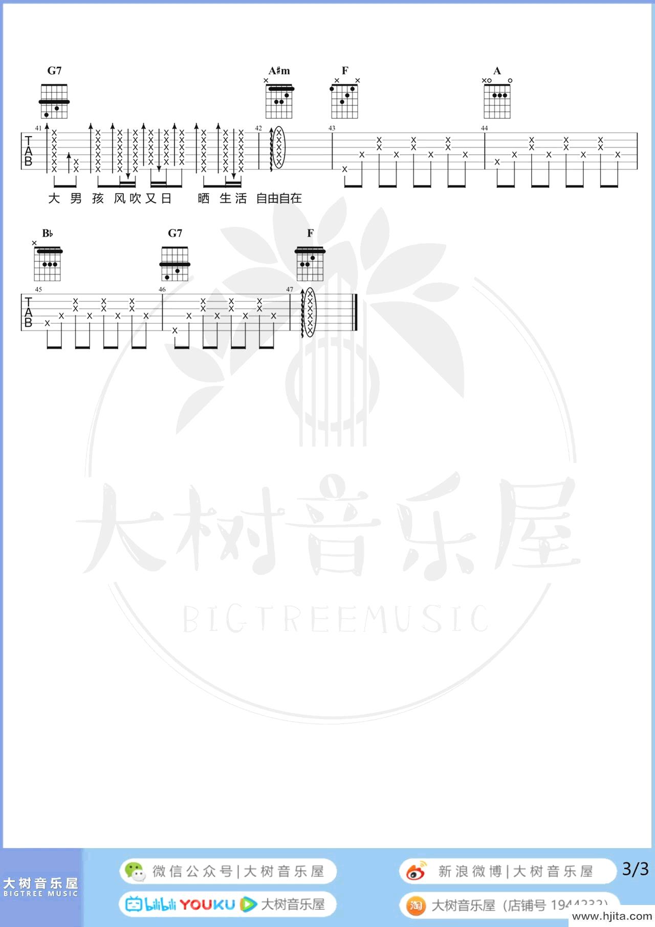 戴佩妮《你要的爱》吉他谱-3