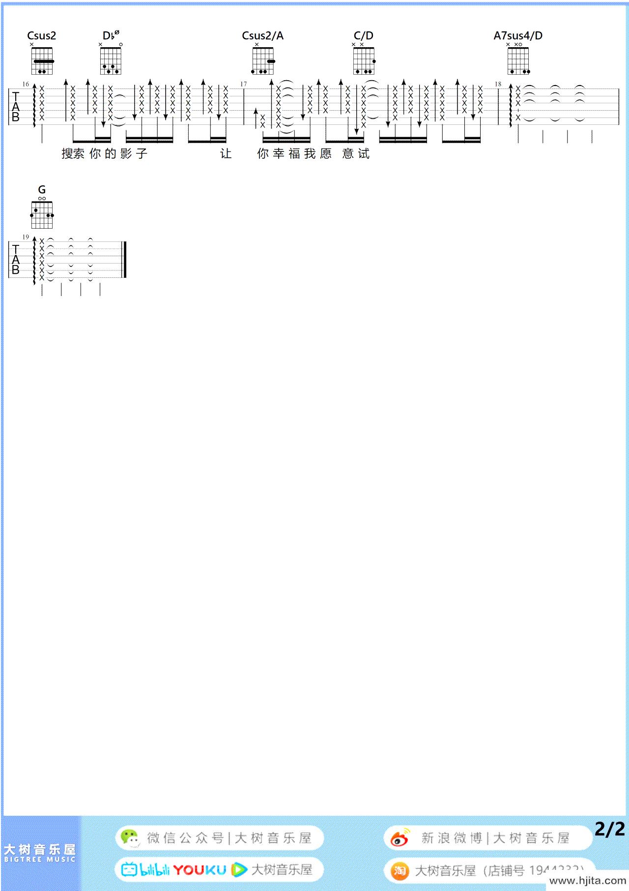 张信哲《爱就一个字》吉他谱-2