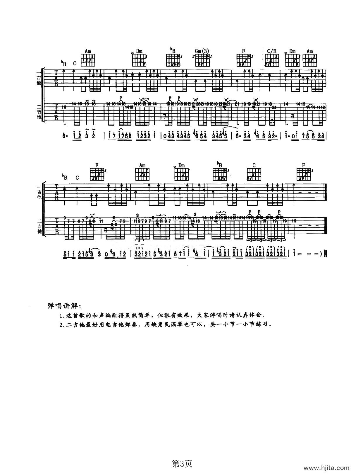 忘了你忘了我吉他谱_王杰_F调六线谱_吉他弹唱谱