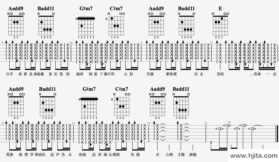 《白羊》吉他谱_徐秉龙,沈以诚