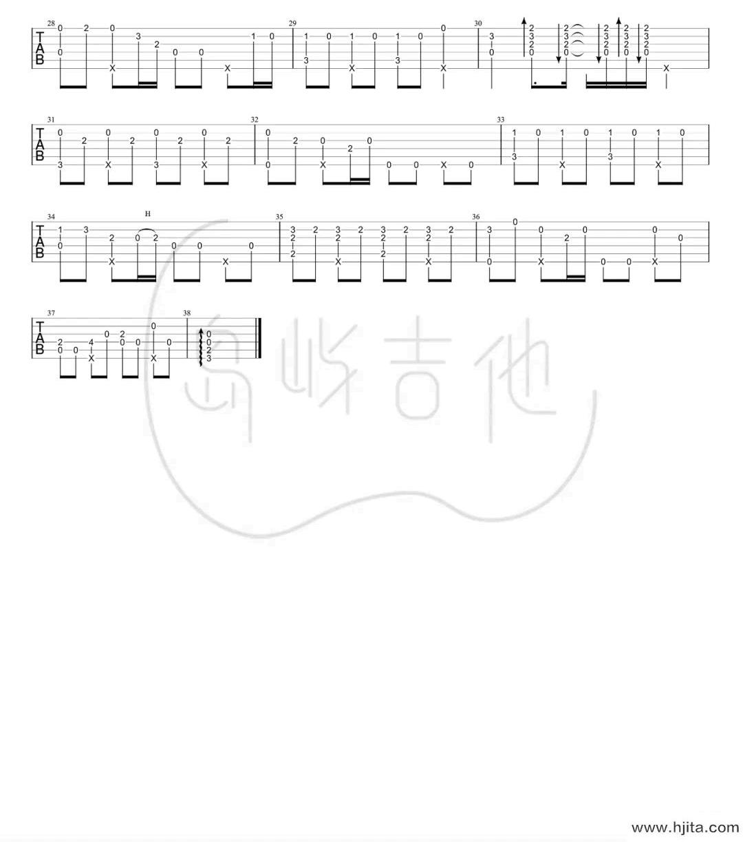 五月天《温柔》吉他谱_独奏六线谱_《温柔》指弹演示+教学