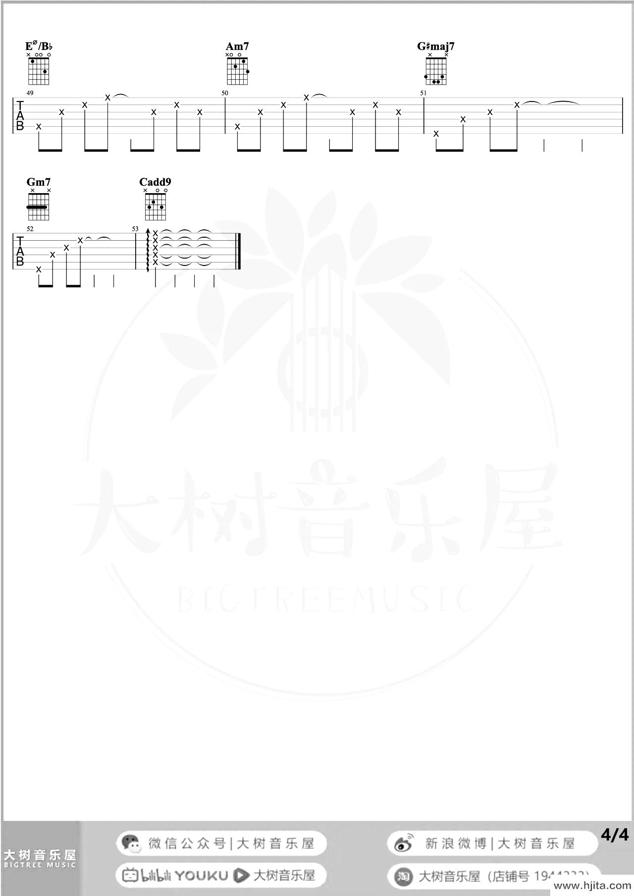 爱我别走吉他谱-周杰伦-C调超原版带间奏-吉他演示教学