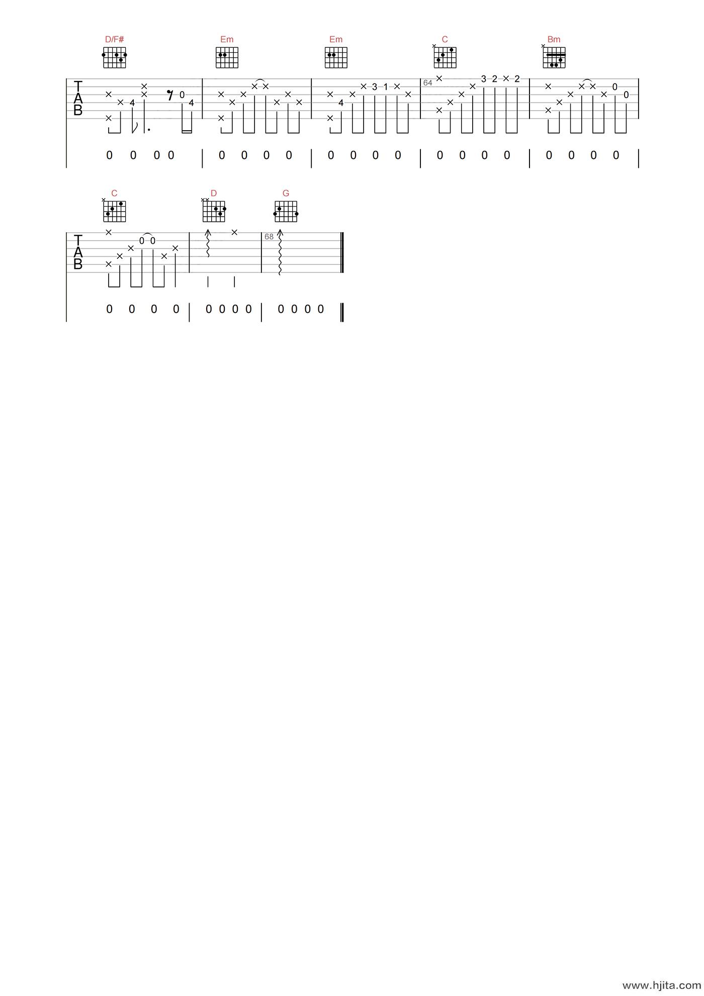 断点吉他谱-张敬轩《断点》G调原版吉他六线谱