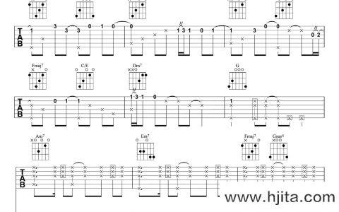 告白气球吉他谱_周杰伦_C调女生版_吉他弹唱演示/教学