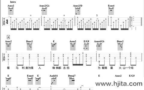 任天堂流泪吉他谱_古巨基_A调原版六线谱_吉他弹唱教学