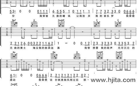 《我曾》吉他谱_C调高清图片谱_隔壁老樊