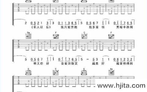 《明天,你好》吉他谱_C调弹唱六线吉他谱_牛奶咖啡_高清图片谱