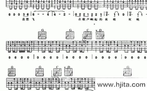 两天吉他谱_许巍_《两天》D调弹唱六线谱