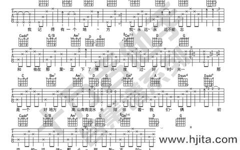 初恋的地方吉他谱_张信哲