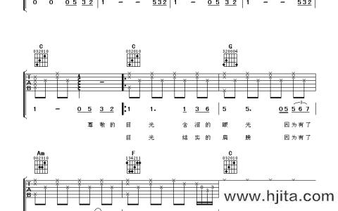 谢霆锋《烛光》吉他谱_C调版吉他谱