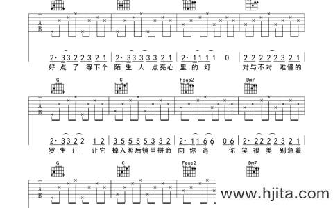 康姆士乐团《你永远是我的宝贝》吉他谱_C调原版吉他教学