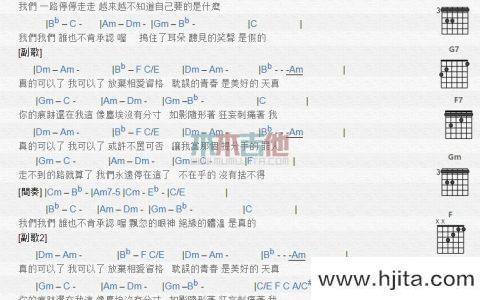 可以了(吉他谱)_陈奕迅_《可以了》F调吉他和弦谱