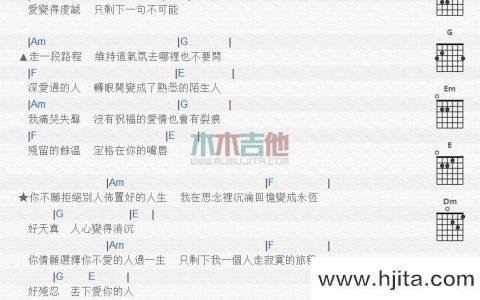 不要丢下我_吉他谱_六哲