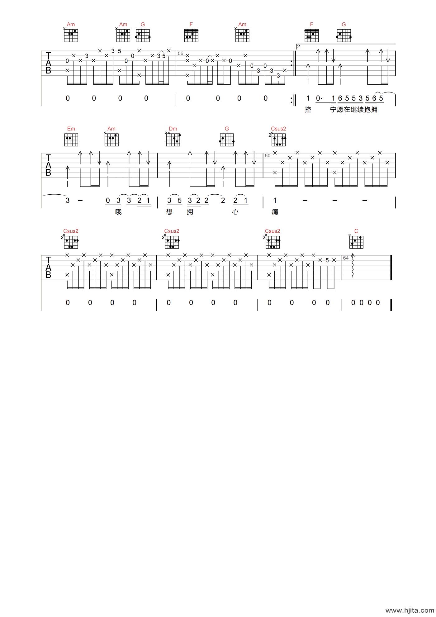 陈奕迅《拥抱这分钟》吉他谱-C调原版吉他弹唱谱